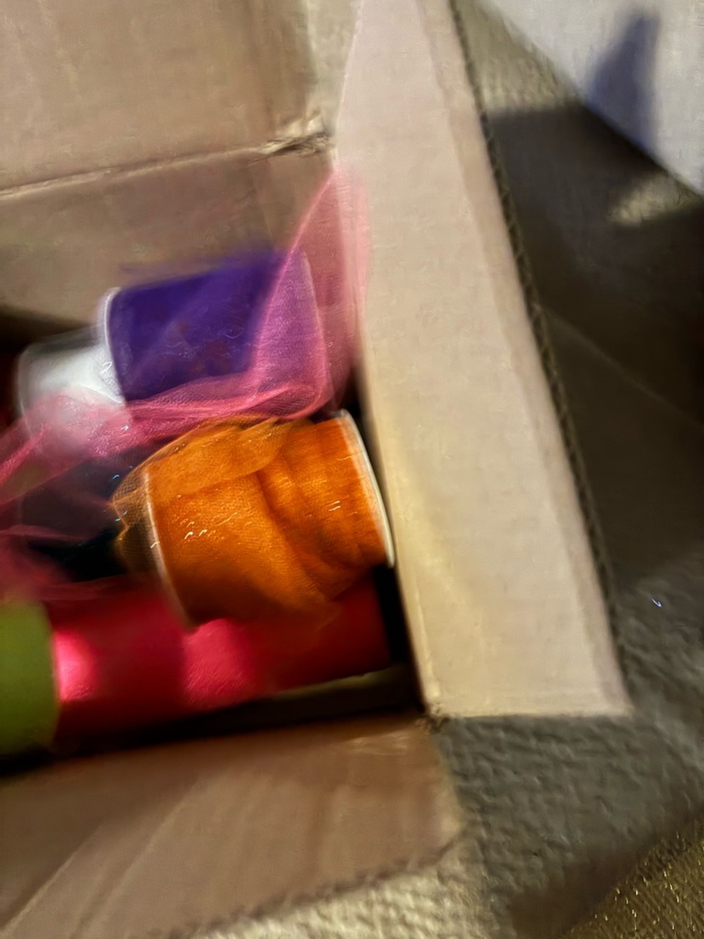 Hot Topic Neon Green, Orange, Purple and Pink Tulle Spool Bundle